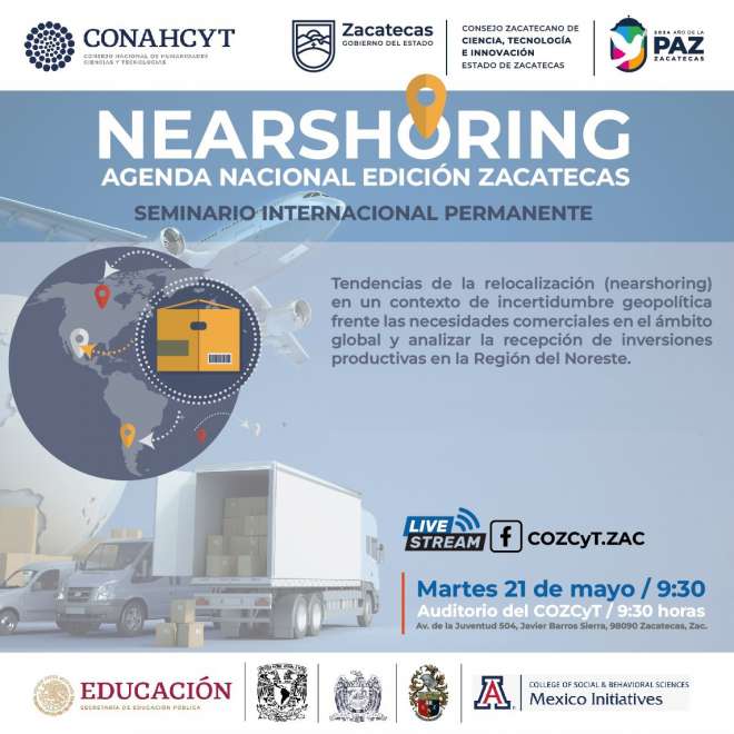 Invita Gobierno de Zacatecas a seminario de Nearshoring